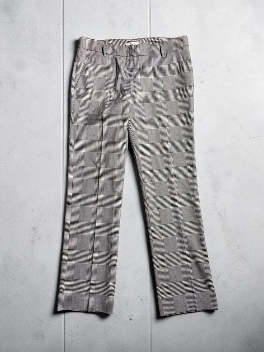 New York & Company Gray Glen Plaid Pants- Low Rise- Sz 6- Straight Leg